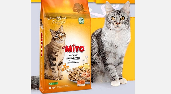 اكل للقطط الكبيرة la mito بطعم الدجاج ، 15 كيلوجرام