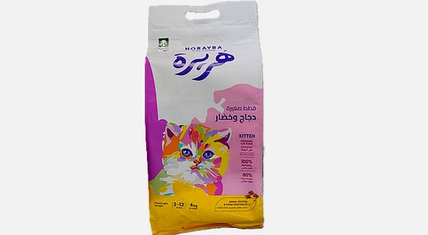 هريرة طعام جاف للقطط الصغيرة بنكهة الدجاج والخضار 4 كيلو 