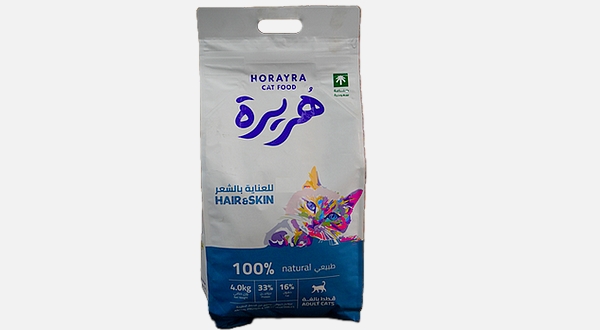 هريرة طعام جاف للقطط بنكهة الدجاج والخضار 4 كيلو للعناية بالشعر  