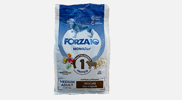 طعام جاف للكلاب 10forza دايت بنكهة اللحم الضان 1.5 كيلو