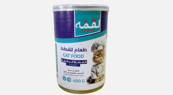 لقمة طعام للقطط البالغة بقطع السلمون والروبيان في المرق 400 جرام