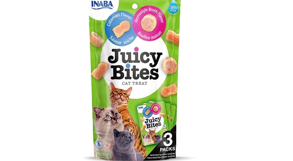 مكافأة قطط جوسي بايتس بنكهة مرق الحبار والهوسمان – 3×11غ