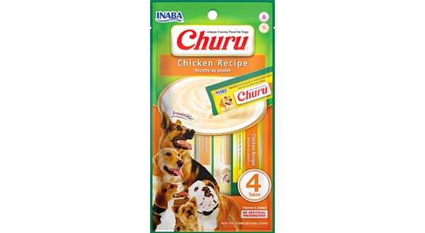 مكافآت إينابا تشورو للكلاب – بنكهة الدجاج، 4 قطع × 14غ