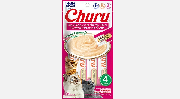 مكافآت للقطط بنكهة التونة مع السلمون – 4 قطع × 14غ