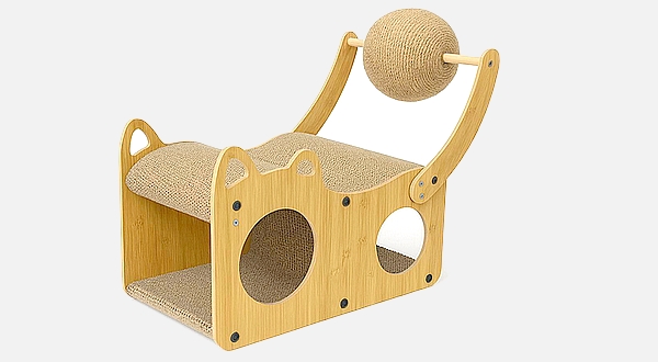 خداشة خشبية للقطط