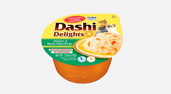 تونة داشي ديلايت أكواب بنكهة الدجاج مع البونيتو من إينابا – 70 جرام