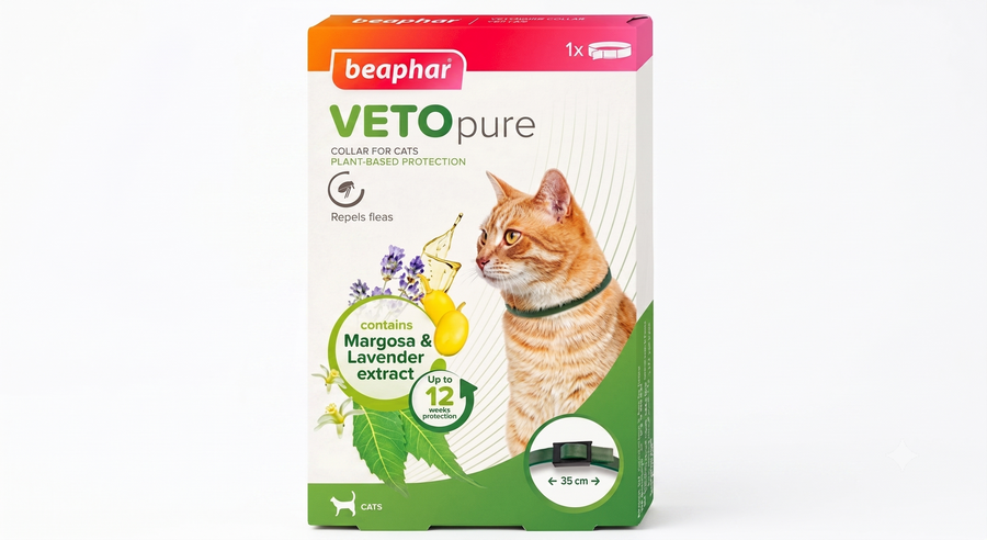 طوق بيفار VETO Pure للقطط ضد البراغيث والحشرات | حماية حتى 12 أسبوع | مستلزمات حيوانات أليفة