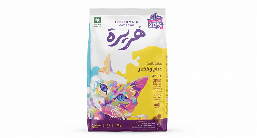 هريرة طعام جاف للقطط بنكهة الدجاج والخضار 7كيلو 